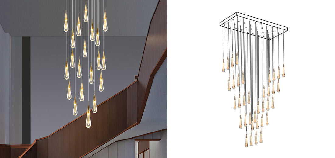 modern gold crystal raindrop chandeliers for sale