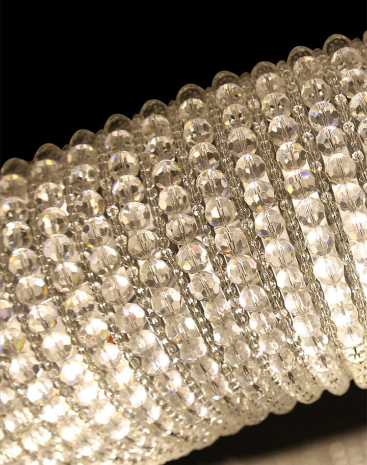 Golden Cloud Ring Crystal Chandelier