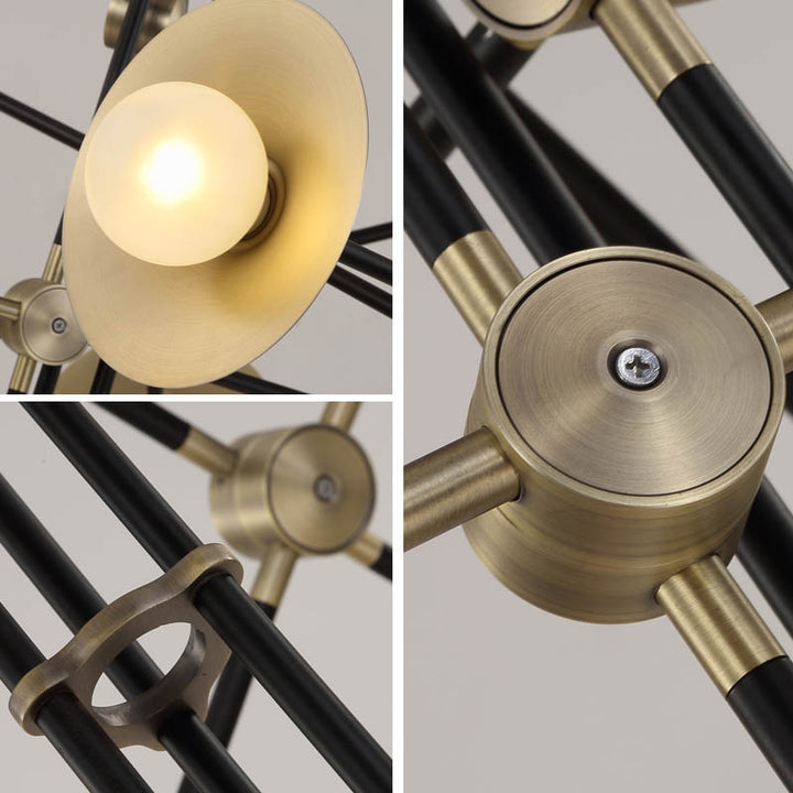 Ultra Modern Gold Sputnik Dining Room Chandelier