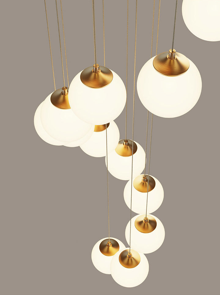 Opal Frosted Bubble Bulb Hanging Pendant Light