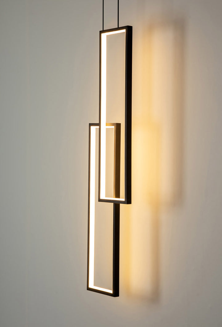 Modern Minimalist Rectangular Led Staircase Chandelier