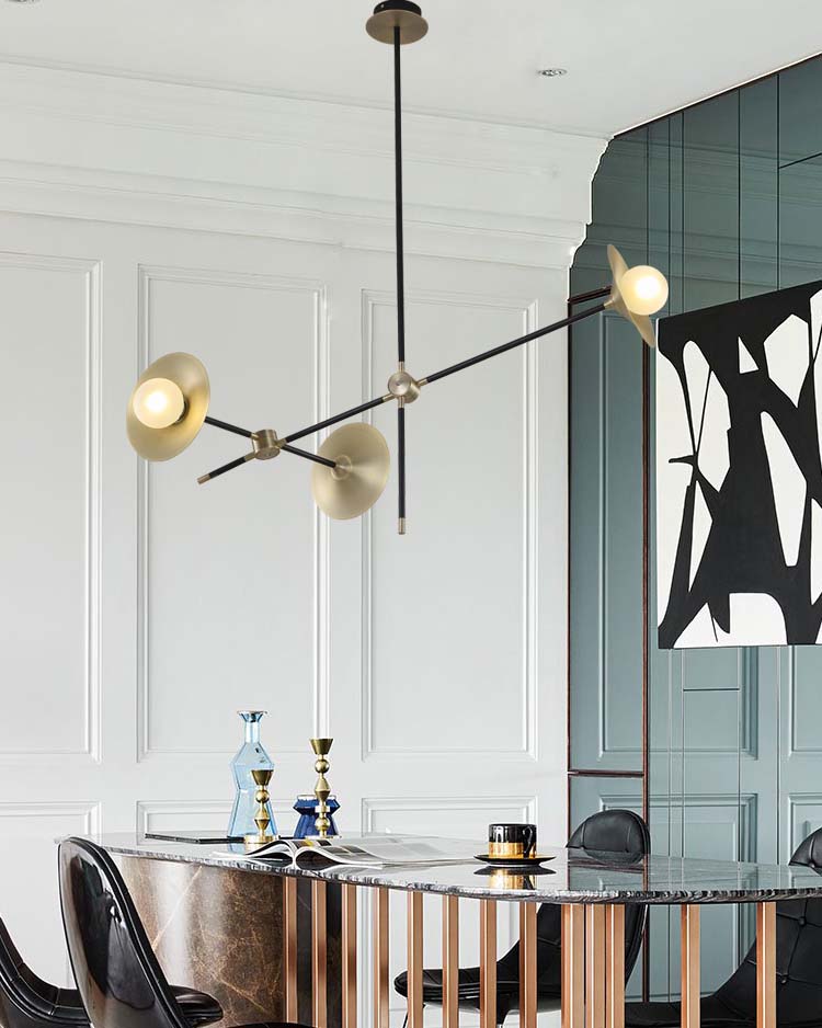 Ultra Modern Gold Sputnik Dining Room Chandelier
