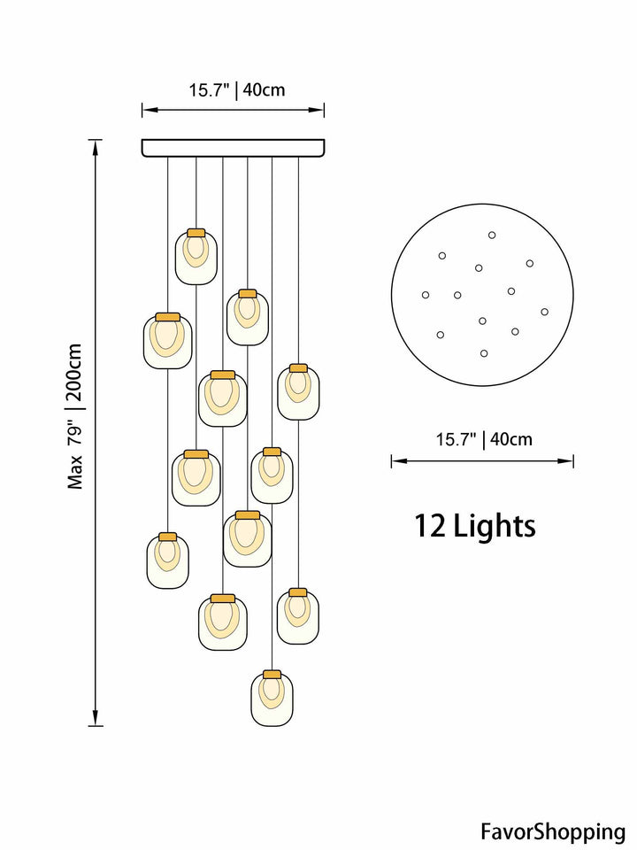 Leaf-shaped Crystal Chandelier For Larger House and High-Ceiling Building