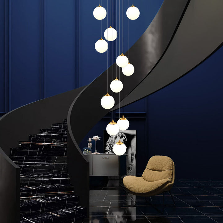 Opal Frosted Bubble Bulb Hanging Pendant Light