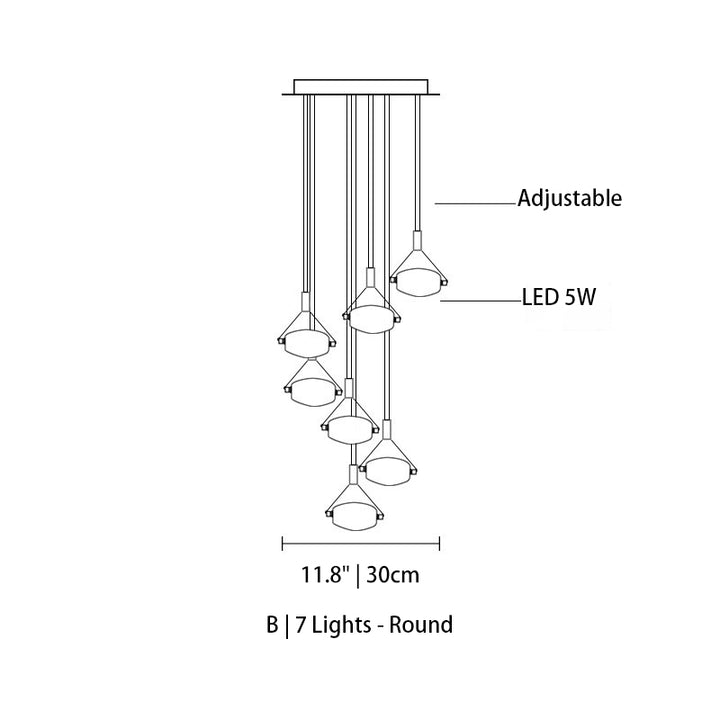 Myth Angel Square Crystal Long Raindrop Foyer Chandelier