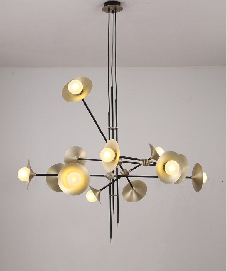 Ultra Modern Gold Sputnik Dining Room Chandelier