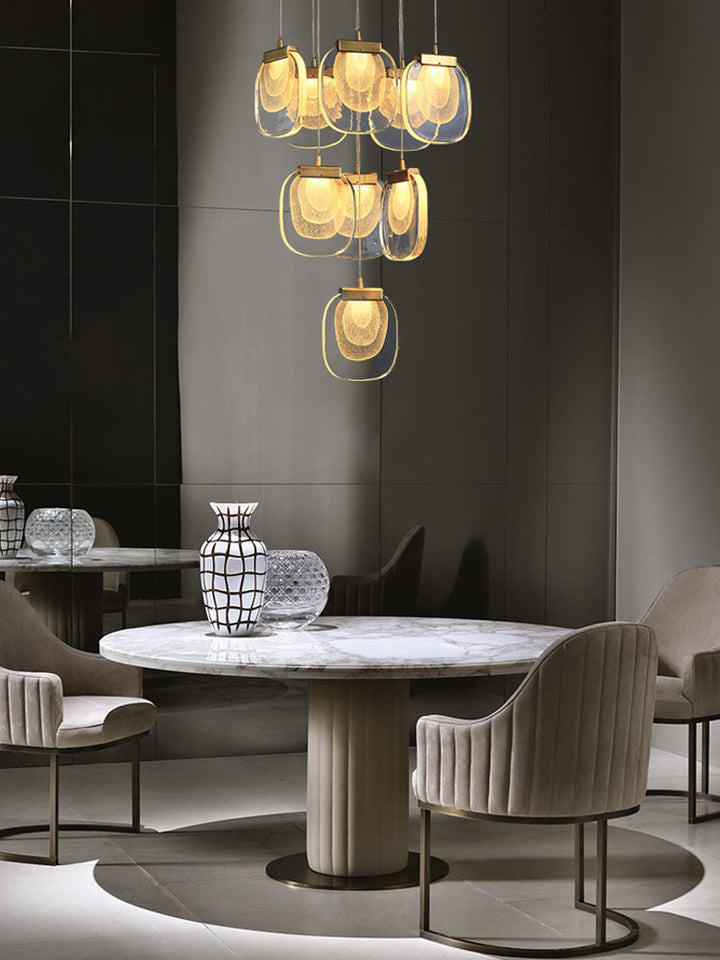 Leaf-shaped Crystal Chandelier For Larger House and High-Ceiling Building