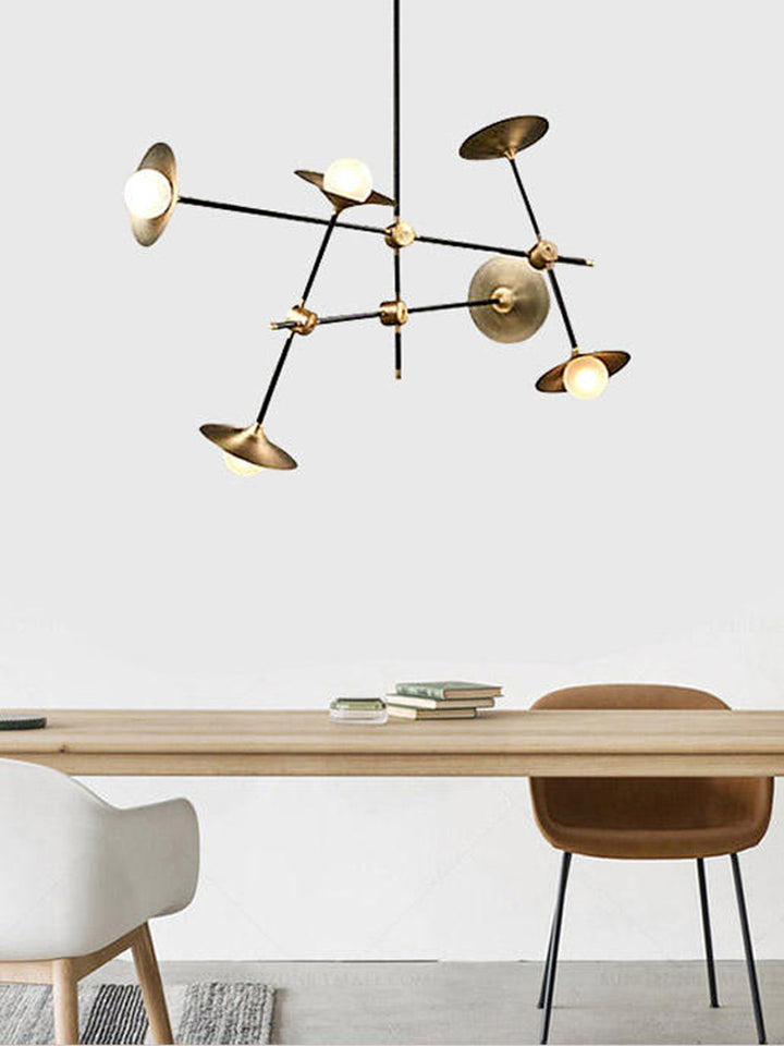 Ultra Modern Gold Sputnik Dining Room Chandelier
