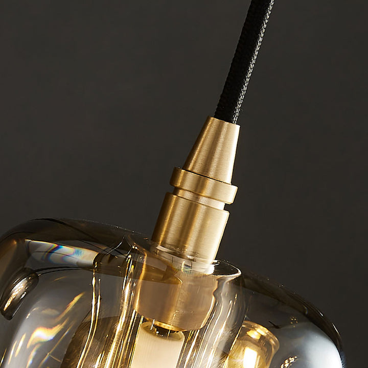 Tall Entryway Spiral Cubes Crystal Pendant Light