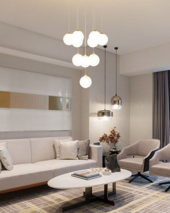 Opal Frosted Bubble Bulb Hanging Pendant Light