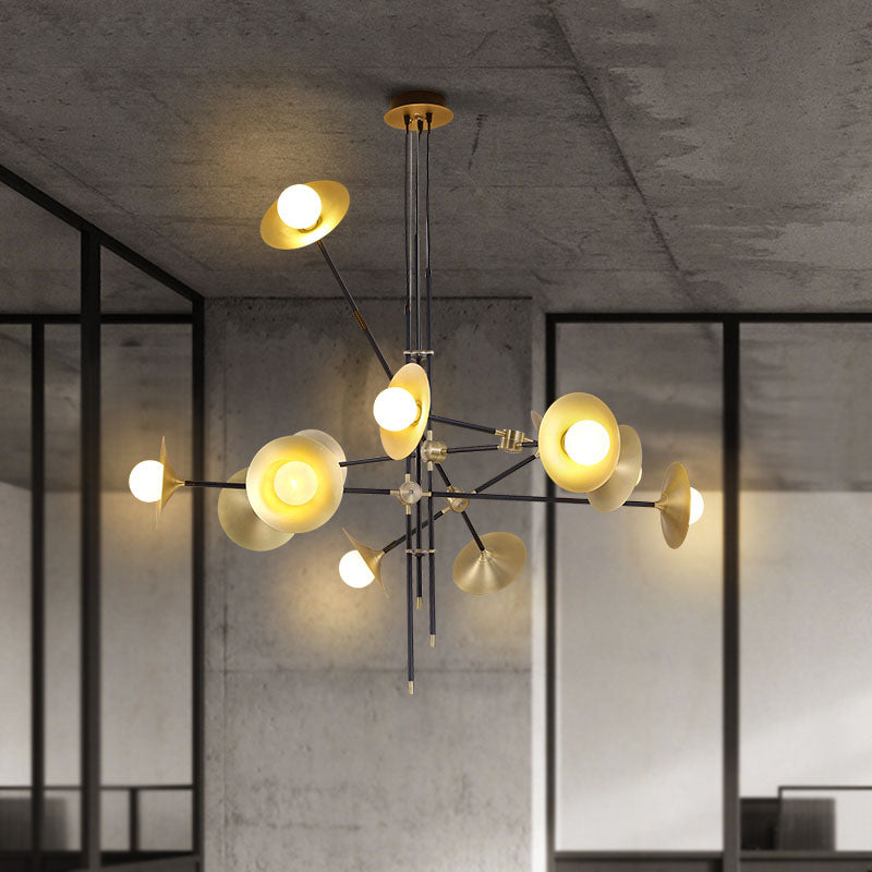 Ultra Modern Gold Sputnik Dining Room Chandelier