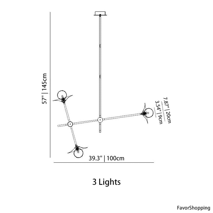 Ultra Modern Gold Sputnik Dining Room Chandelier