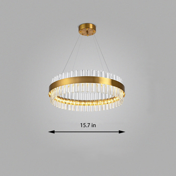 Circle Ring Luxury Crystal Flush Mount Ceiling Light Living Room