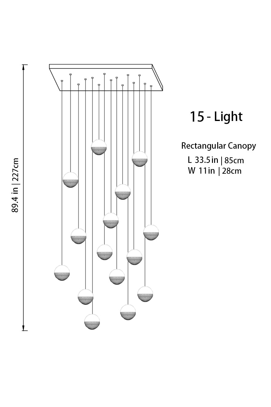 Modern LED Bubble Glass High Ceiling Foyer Lighting