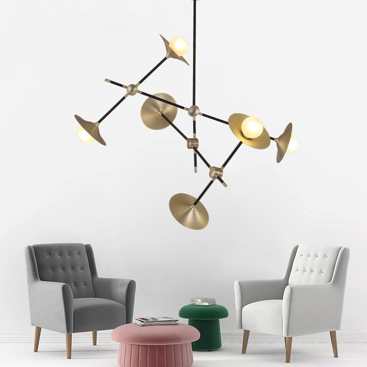 Ultra Modern Gold Sputnik Dining Room Chandelier