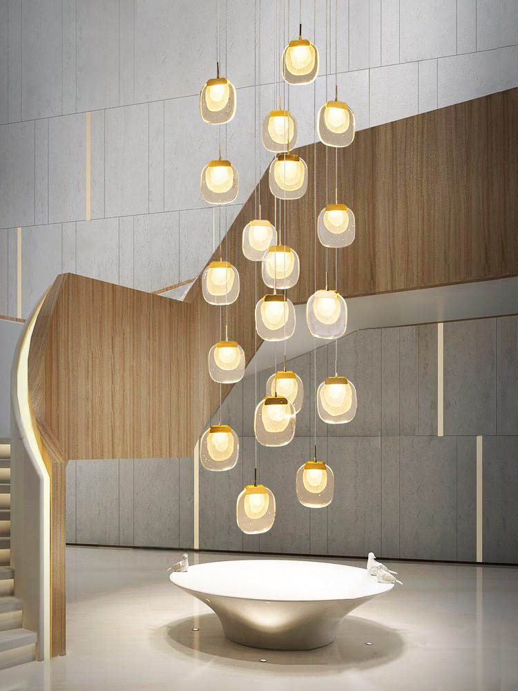 Leaf-shaped Crystal Chandelier For Larger House and High-Ceiling Building