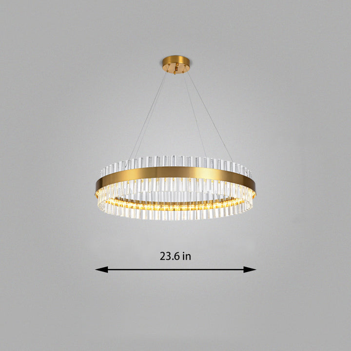 Circle Ring Luxury Crystal Flush Mount Ceiling Light Living Room