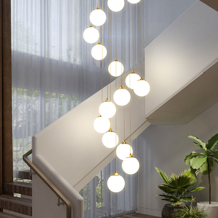 Opal Frosted Bubble Bulb Hanging Pendant Light