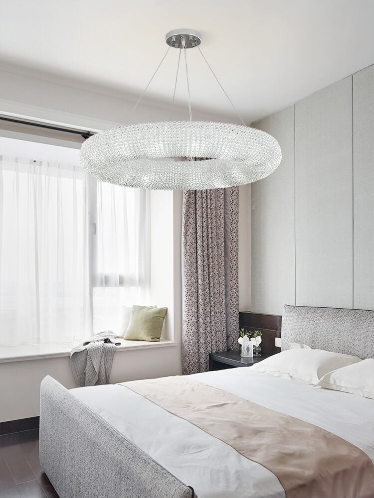 Golden Cloud Ring Crystal Chandelier