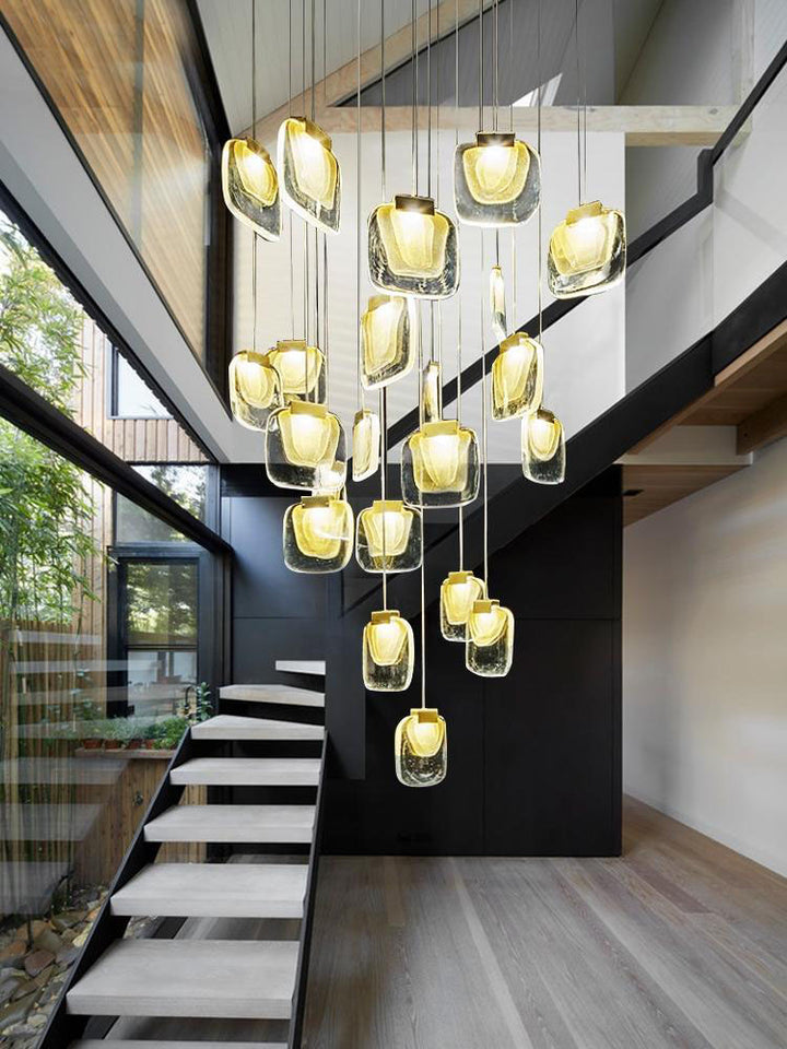 Leaf-shaped Crystal Chandelier For Larger House and High-Ceiling Building
