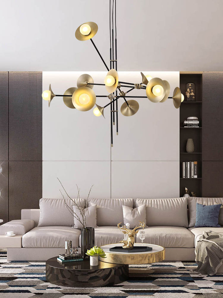 Ultra Modern Gold Sputnik Dining Room Chandelier