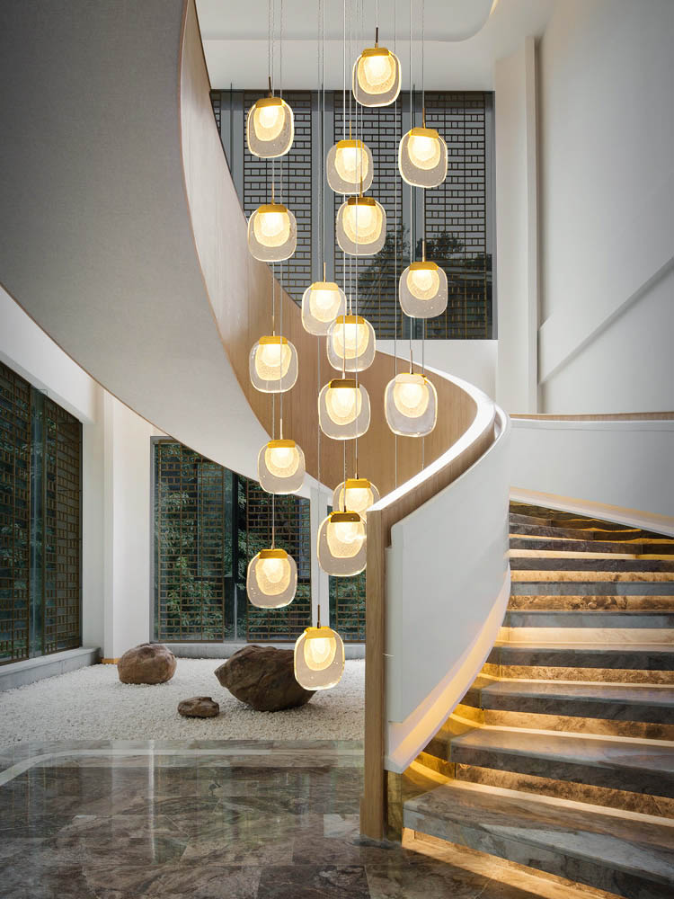 Leaf-shaped Crystal Chandelier For Larger House and High-Ceiling Building