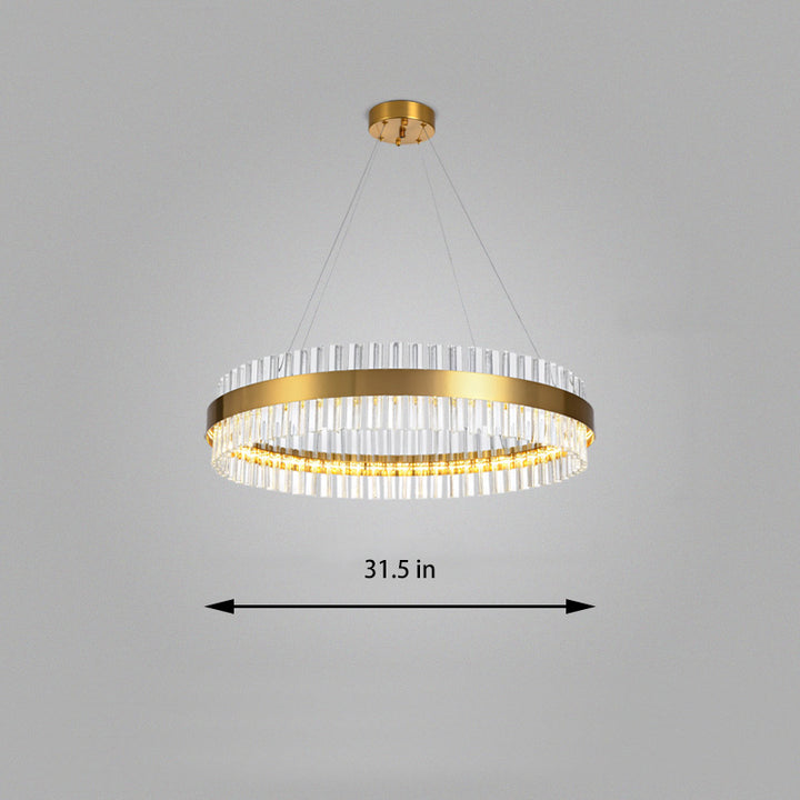 Circle Ring Luxury Crystal Flush Mount Ceiling Light Living Room