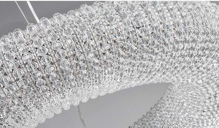 Golden Cloud Ring Crystal Chandelier