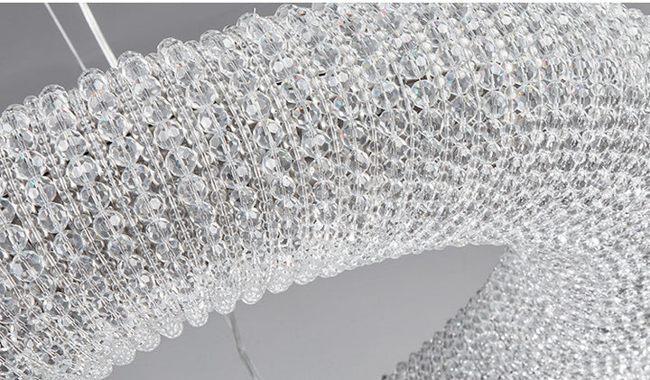 Golden Cloud Ring Crystal Chandelier