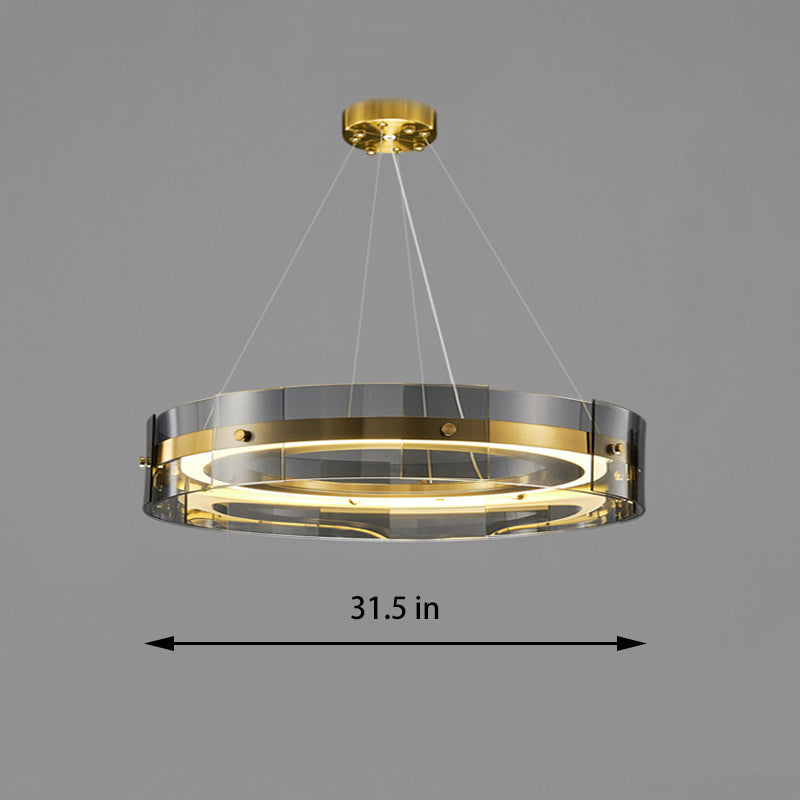Round Glass Pendant Light