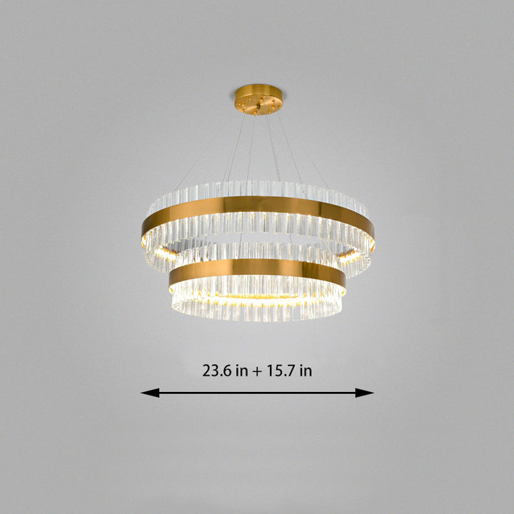 Circle Ring Luxury Crystal Flush Mount Ceiling Light Living Room