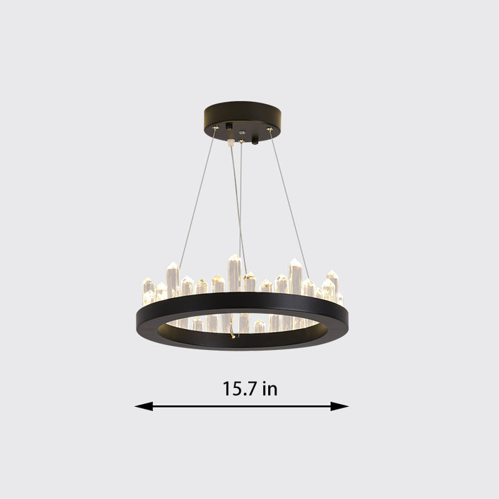 Round Crystal Polygonal Chandelier