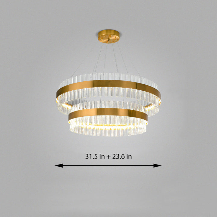 Circle Ring Luxury Crystal Flush Mount Ceiling Light Living Room