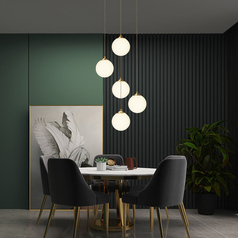 Opal Frosted Bubble Bulb Hanging Pendant Light