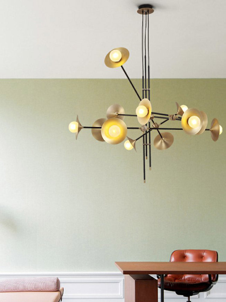 Ultra Modern Gold Sputnik Dining Room Chandelier