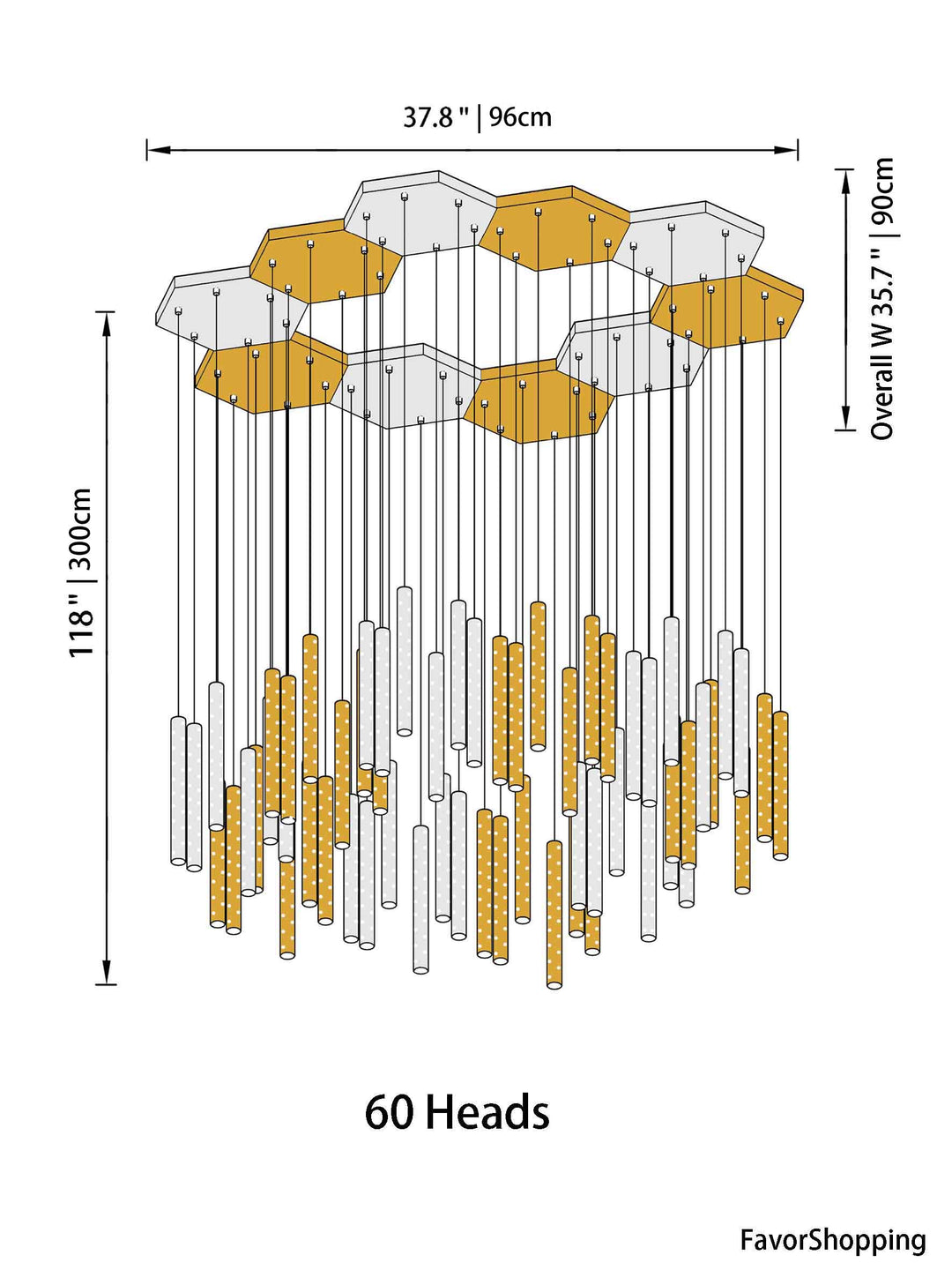 Romantic Long Drop Starlight Cylindrical Chandelier - Luxry Residential Decor