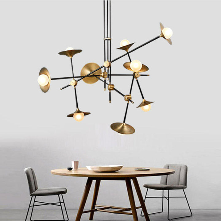 Ultra Modern Gold Sputnik Dining Room Chandelier