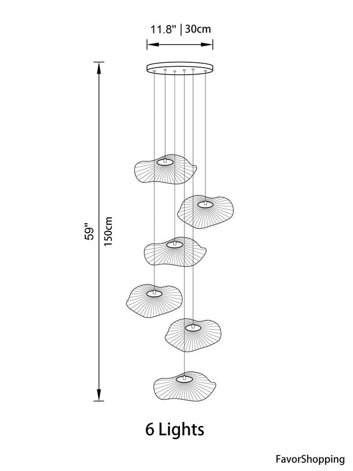 Floating Castle Raindrop LED Daisy Foyer Pendant Light - Grand Interior Decoration