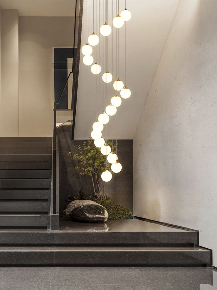 Opal Frosted Bubble Bulb Hanging Pendant Light