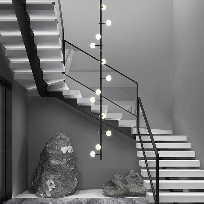 Mondrian Metal Tubular Chandelier Ceiling Light