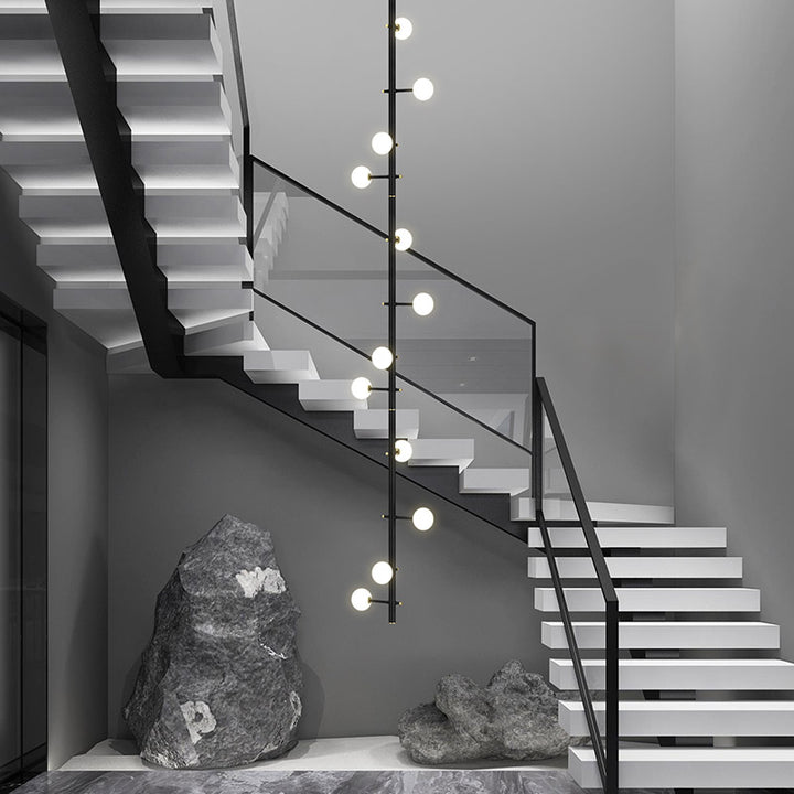 Mondrian Metal Tubular Chandelier Ceiling Light