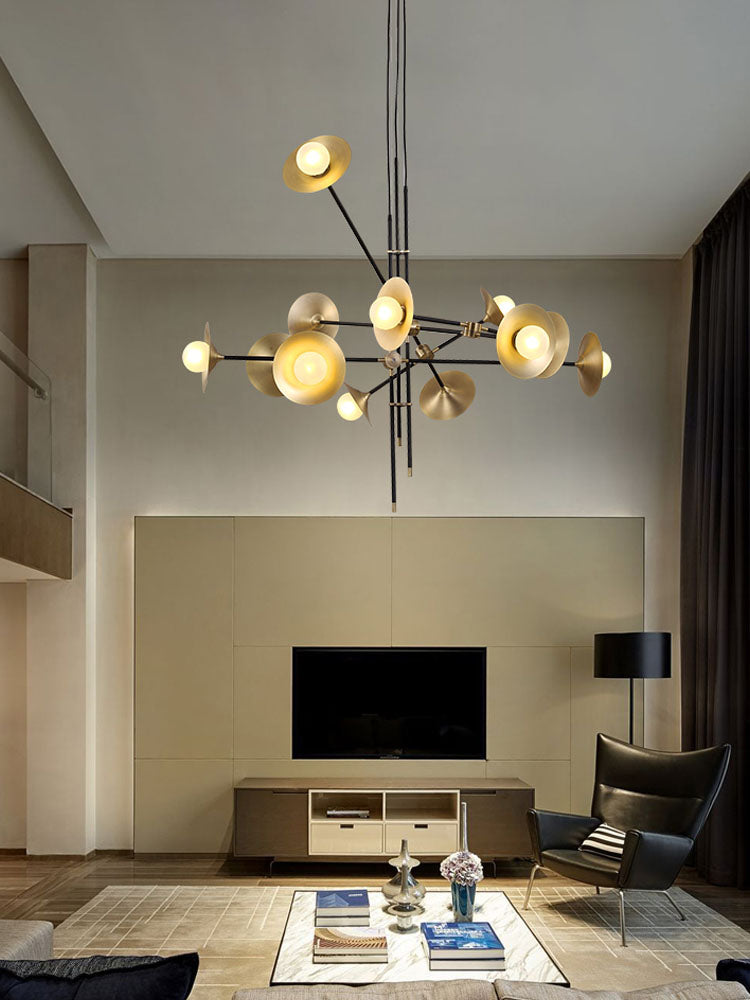 Ultra Modern Gold Sputnik Dining Room Chandelier