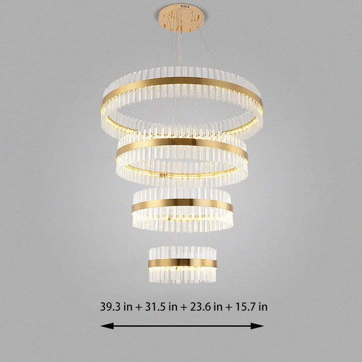 Circle Ring Luxury Crystal Flush Mount Ceiling Light Living Room
