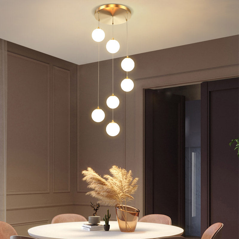 Opal Frosted Bubble Bulb Hanging Pendant Light