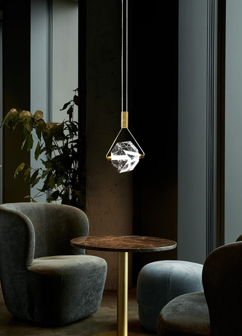 Myth Angel Square Crystal Long Raindrop Foyer Chandelier