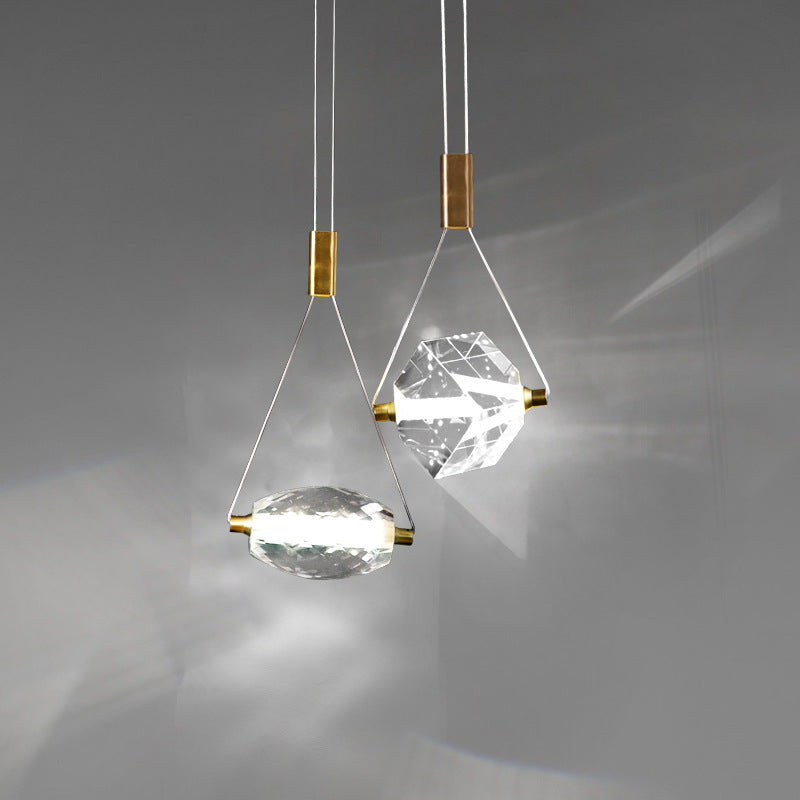 Myth Angel Square Crystal Long Raindrop Foyer Chandelier