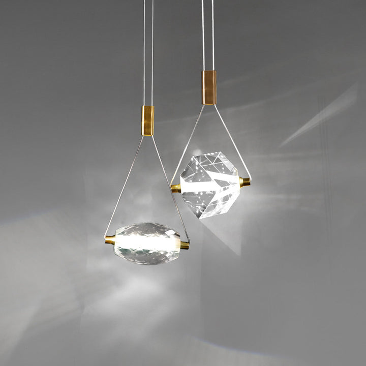 Myth Angel Square Crystal Long Raindrop Foyer Chandelier