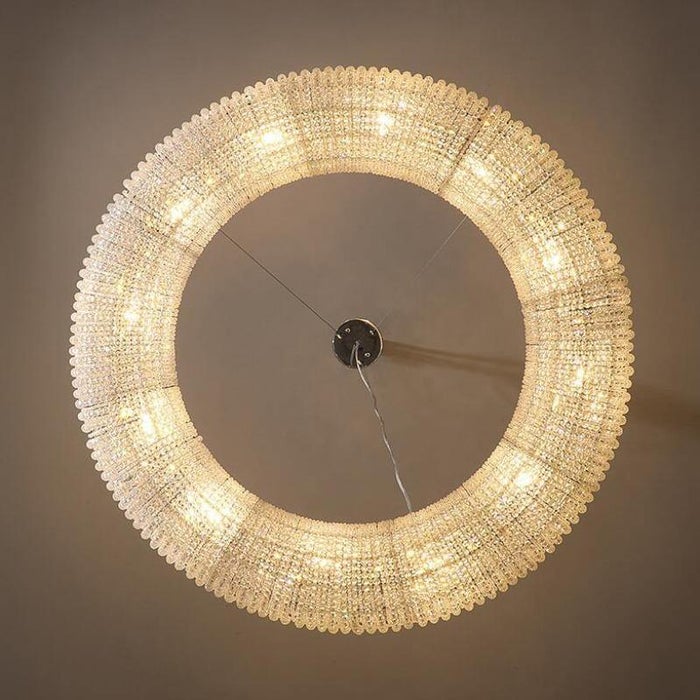 Golden Cloud Ring Crystal Chandelier