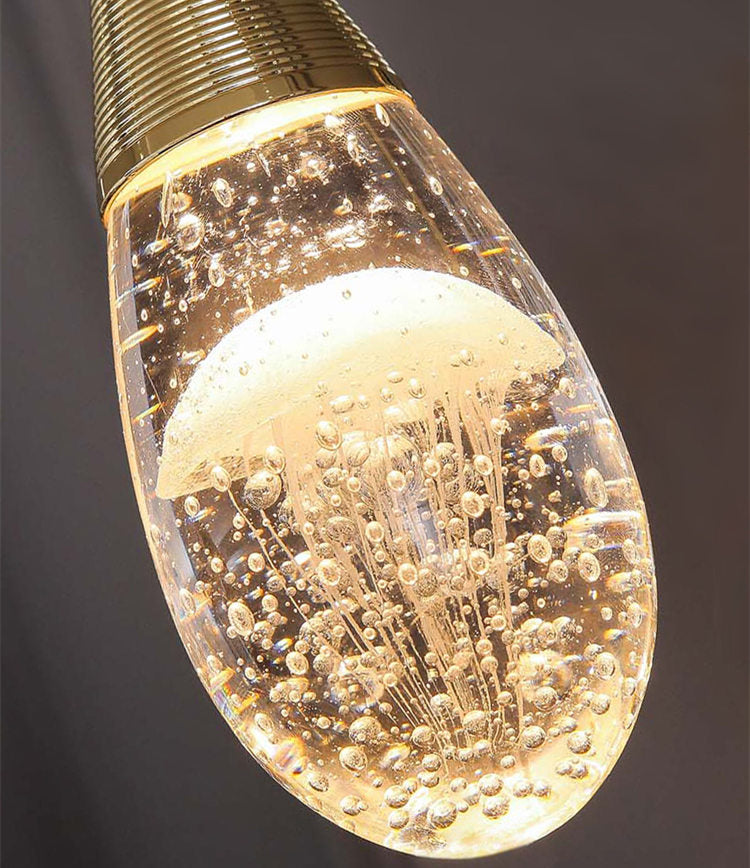 Raindrop Crown Jellyfish Crystal Chandelier for 2 Story Foyer and Hotel Lobby