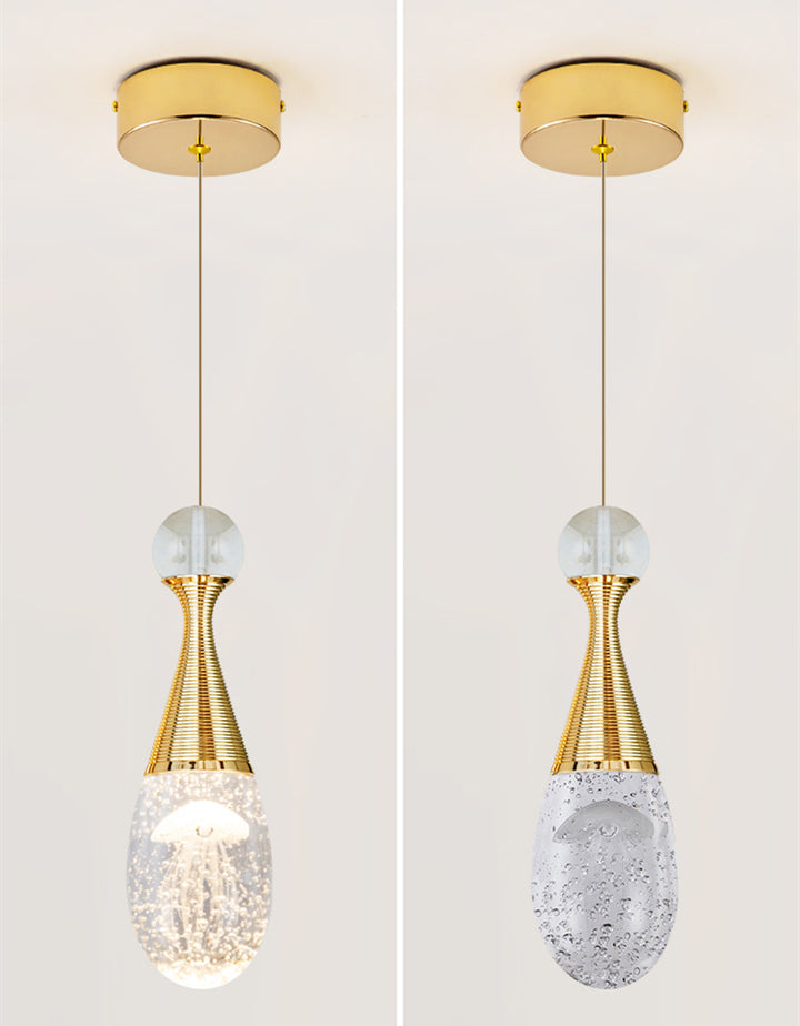 Raindrop Crown Jellyfish Crystal Chandelier for 2 Story Foyer and Hotel Lobby